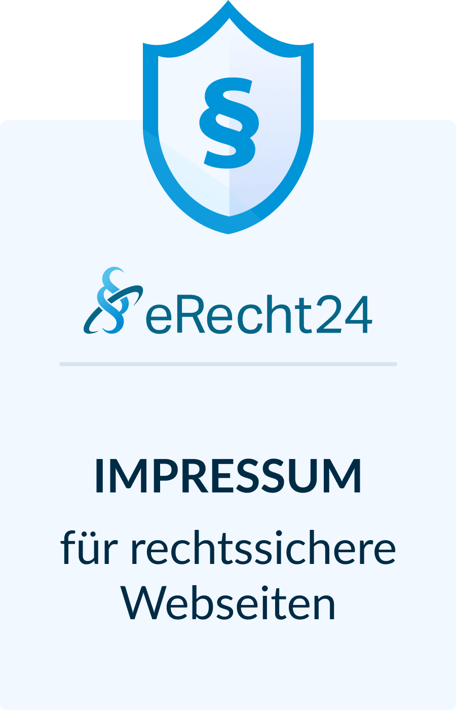 eRecht24 Impressum Siegel